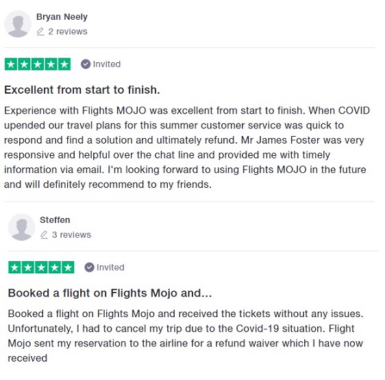 flights mojo Customer reviews