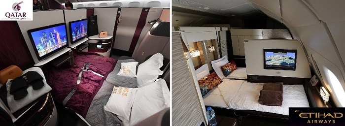 Qatar Airways Vs Etihad Airways, first class